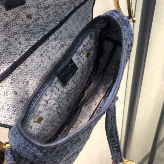 Replica Borsa da Saddle Christian Dior M0446 Blu