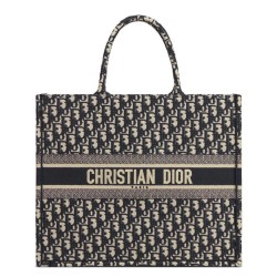 Replica Borse Christian Dior Book Tote M1286 Blu scuro