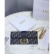 Replica Pochette Christian Dior 30 Montaigne tela jacquard  Blu scuro