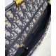 Replica Pochette Christian Dior 30 Montaigne tela jacquard  Blu scuro