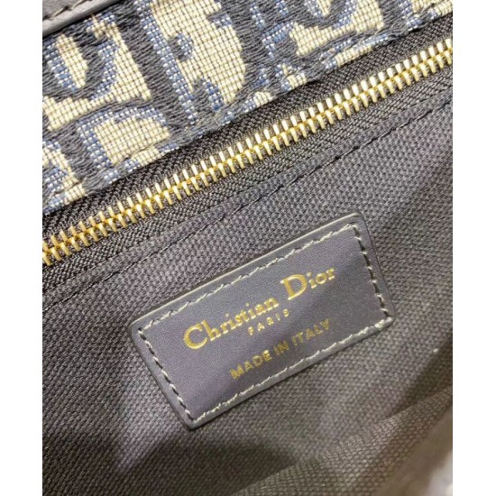 Replica Pochette Christian Dior 30 Montaigne tela jacquard  Blu scuro