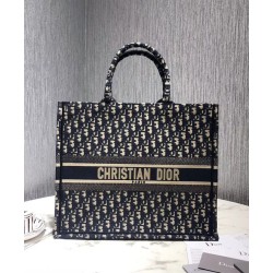 Replica Borse Christian Dior Book Tote M1286 Blu scuro