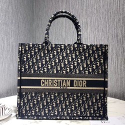 Replica Borse Christian Dior Book Tote M1286 Blu scuro