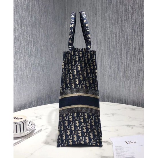 Replica Borse Christian Dior Book Tote M1286 Blu scuro