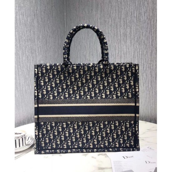 Replica Borse Christian Dior Book Tote M1286 Blu scuro