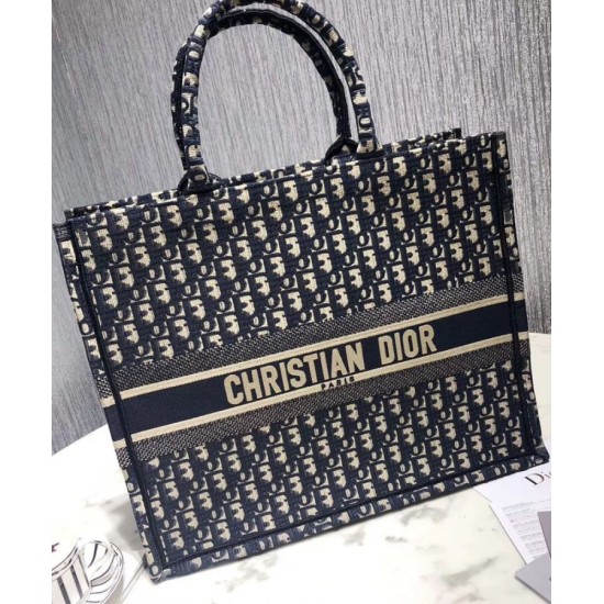 Replica Borse Christian Dior Book Tote M1286 Blu scuro