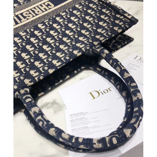 Replica Borse Christian Dior Book Tote M1286 Blu scuro