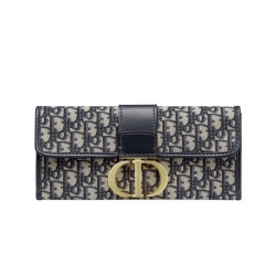 Replica Pochette Christian Dior 30 Montaigne tela jacquard  Blu scuro