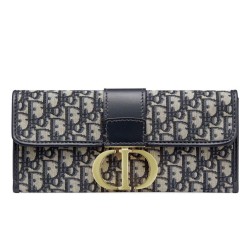 Replica Pochette Christian Dior 30 Montaigne tela jacquard  Blu scuro