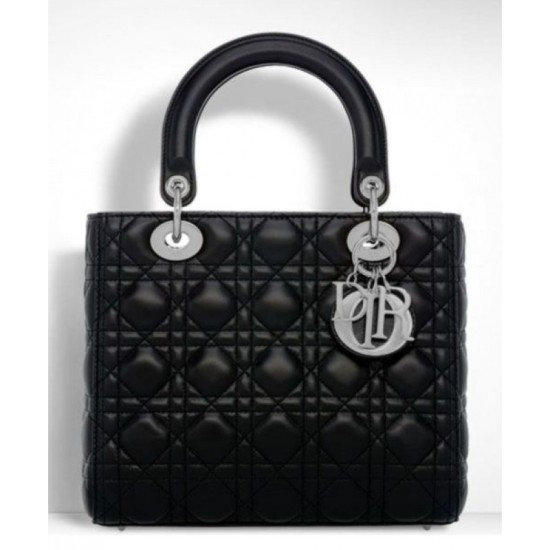 Replica Dior Lady Dior Medium Classic Tote Borse Con agnello nero Replica Dior Lady Dior Medium Classic Tote Borse Con agnello nero