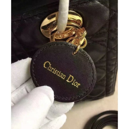 Replica Dior Lady Dior Medium Classic Tote Borse Con agnello nero
