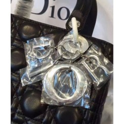Replica Dior Lady Dior Medium Classic Tote Borse Con agnello nero