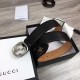 Replica Cinture uomo con fibbia doppia G, hardware argento 4 cm