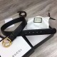 Replica Cintura Signature uomo con fibbia G, hardware 411924 nero oro