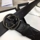 Replica Cintura Signature uomo con fibbia a G Black 411924 Hardware nero