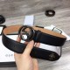 Replica Cinture da uomo con fibbia doppia G 4 cm Hardware nero