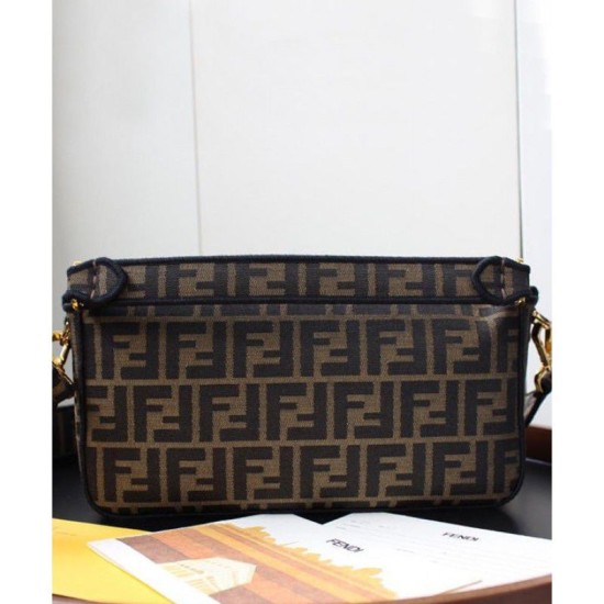Replica Borsa Baguette in tessuto 8BR600 nera Replica Borsa Baguette in tessuto 8BR600 nera