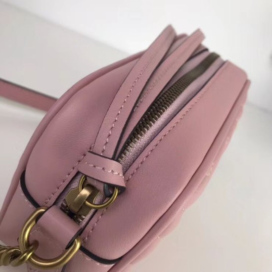 Replica GG Marmont Matelasse Mini Borse 448065 Rosa