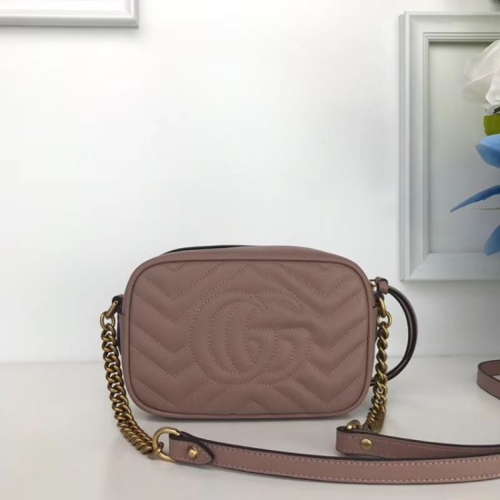 Replica GG Marmont Matelasse Mini Borse 448065 Marrone Replica GG Marmont Matelasse Mini Borse 448065 Marrone