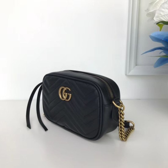 Replica GG Marmont Matelasse Mini Borse 448065 Nero