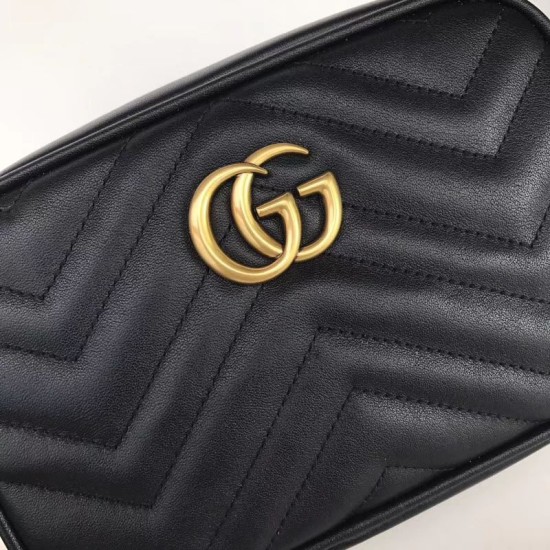 Replica GG Marmont Matelasse Mini Borse 448065 Nero