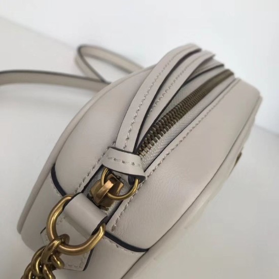 Replica GG Marmont Matelasse Mini Borse 448065 Bianca