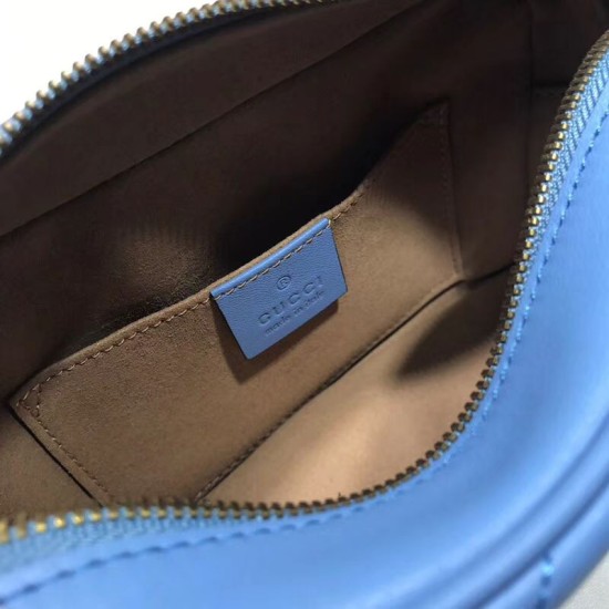 Replica GG Marmont Matelasse Mini Borse 448065 Blu Replica GG Marmont Matelasse Mini Borse 448065 Blu