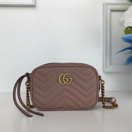 Replica GG Marmont Matelasse Mini Borse 448065 Marrone Replica GG Marmont Matelasse Mini Borse 448065 Marrone