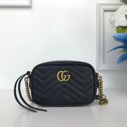 Replica GG Marmont Matelasse Mini Borse 448065 Nero