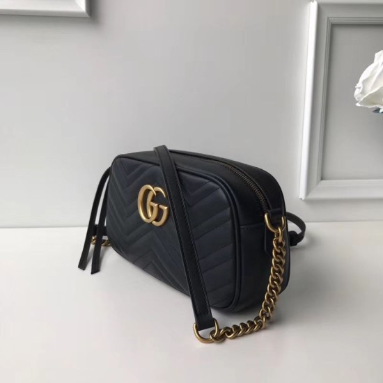 Replica Borsa a tracolla GG Marmont Matelasse 447632 Nero Replica Borsa a tracolla GG Marmont Matelasse 447632 Nero