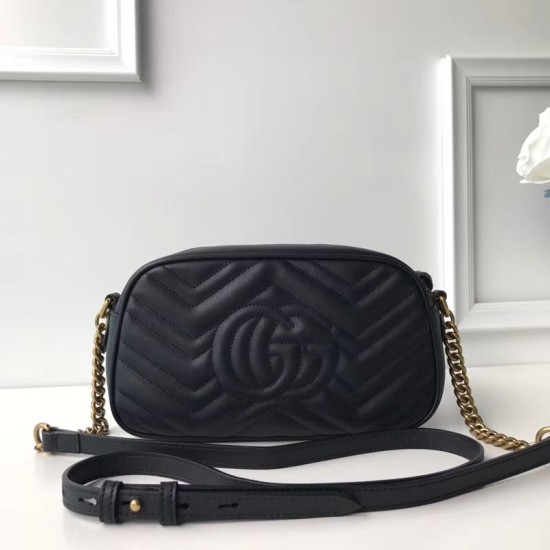 Replica Borsa a tracolla GG Marmont Matelasse 447632 Nero Replica Borsa a tracolla GG Marmont Matelasse 447632 Nero