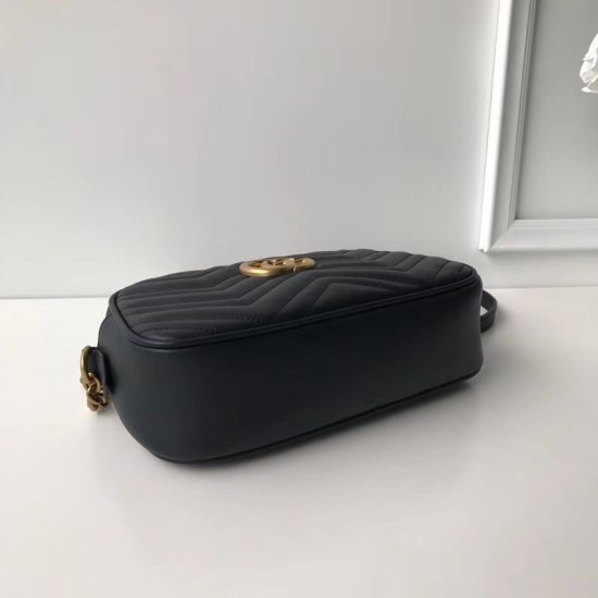 Replica Borsa a tracolla GG Marmont Matelasse 447632 Nero Replica Borsa a tracolla GG Marmont Matelasse 447632 Nero
