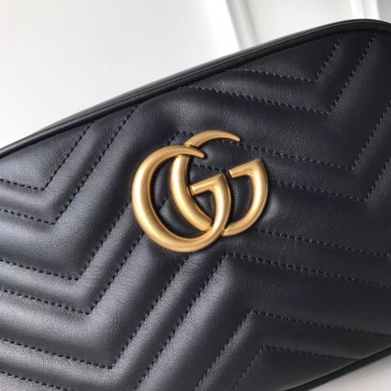 Replica Borsa a tracolla GG Marmont Matelasse 447632 Nero Replica Borsa a tracolla GG Marmont Matelasse 447632 Nero