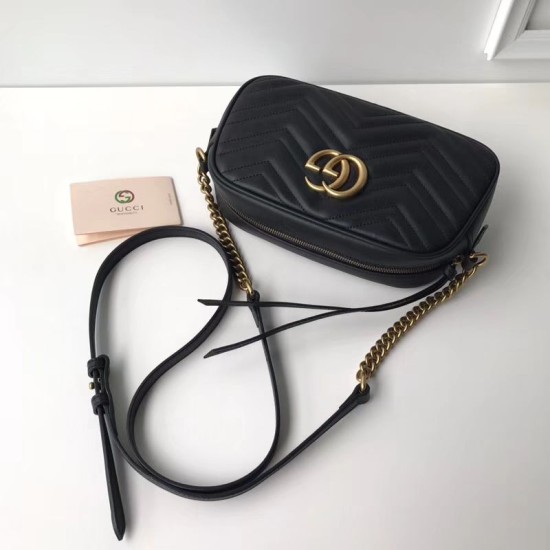 Replica Borsa a tracolla GG Marmont Matelasse 447632 Nero Replica Borsa a tracolla GG Marmont Matelasse 447632 Nero