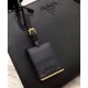 Replica Borsa a mano monocromatica Saffiano Prada nera