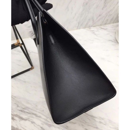 Replica Borsa a mano monocromatica Saffiano Prada nera