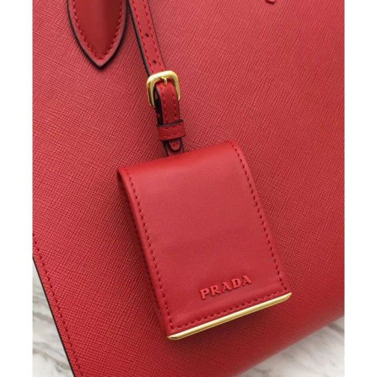 Replica Borsa a tracolla Prada Monochrome saffiano rossa