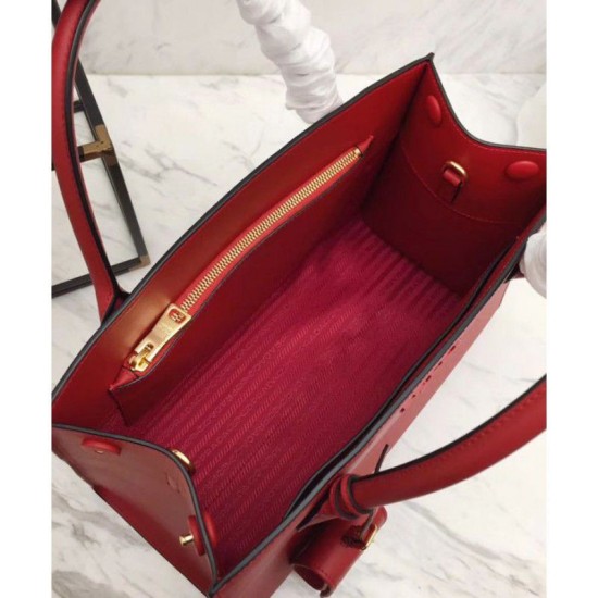 Replica Borsa a tracolla Prada Monochrome saffiano rossa