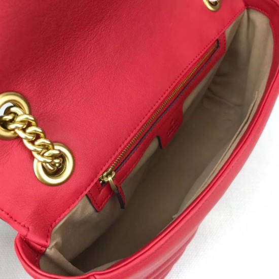 Replica Borse A Tracolla GG Marmont Medium Matelassé 443496 Rosso