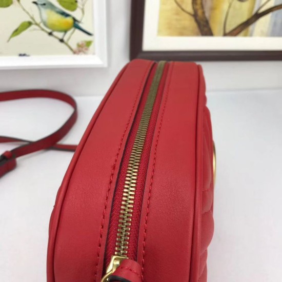 Replica Borsa a tracolla GG Marmont Matelasse 447632 Rosso