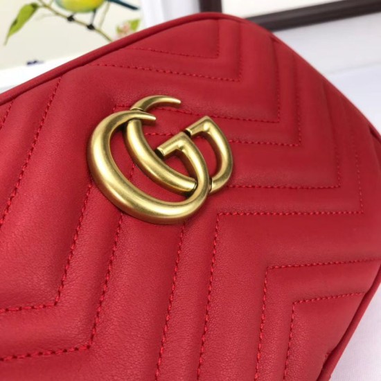 Replica Borsa a tracolla GG Marmont Matelasse 447632 Rosso