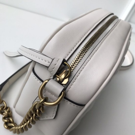 Replica Borsa a tracolla GG Marmont Matelasse 447632 Bianca Replica Borsa a tracolla GG Marmont Matelasse 447632 Bianca