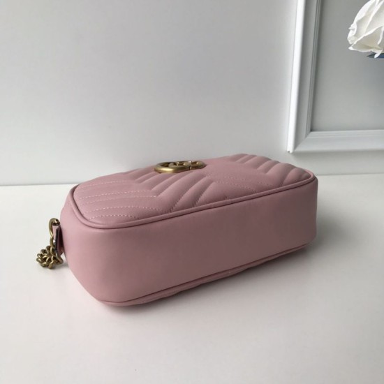Replica Borsa a tracolla GG Marmont Matelasse 447632 Rosa