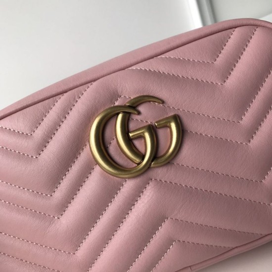 Replica Borsa a tracolla GG Marmont Matelasse 447632 Rosa