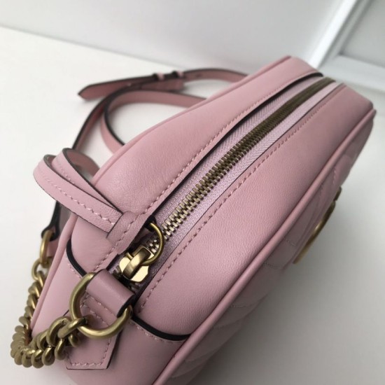 Replica Borsa a tracolla GG Marmont Matelasse 447632 Rosa