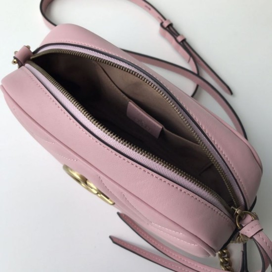 Replica Borsa a tracolla GG Marmont Matelasse 447632 Rosa