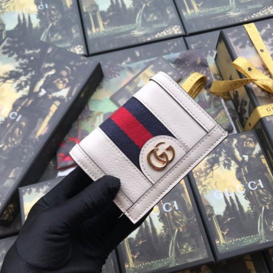 Replica Ophidia GG Card Case 523155 Bianco