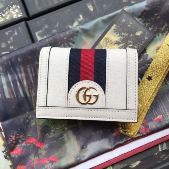 Replica Ophidia GG Card Case 523155 Bianco