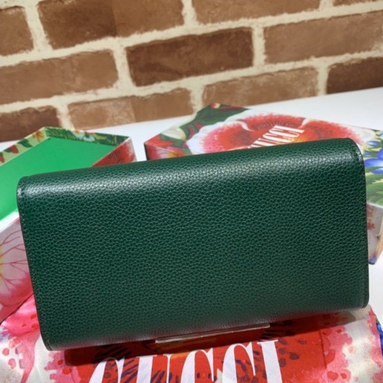 Replica Portafoglio Zumi continental in pelle granulosa 573612 verde