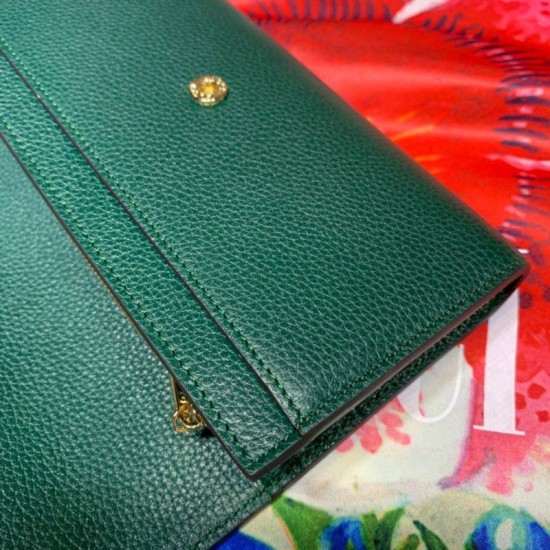 Replica Portafoglio Zumi continental in pelle granulosa 573612 verde